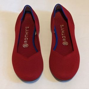 Rothy's scooter red flats EUC